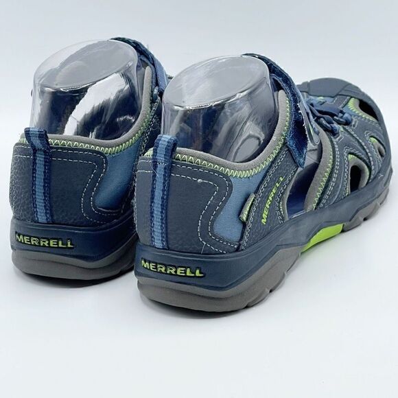 Merrell Hydro Sandal Navy/Green waterproof sandals - Boys size 5 - MY53375 - Picture 5 of 12